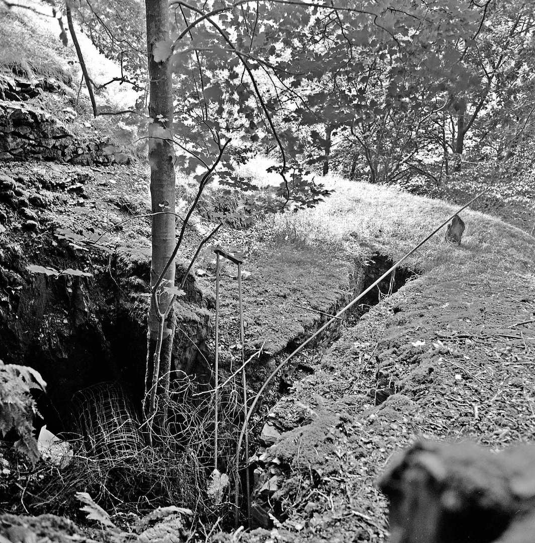 Bob pit and shaft Cefngwyn Mine 1987